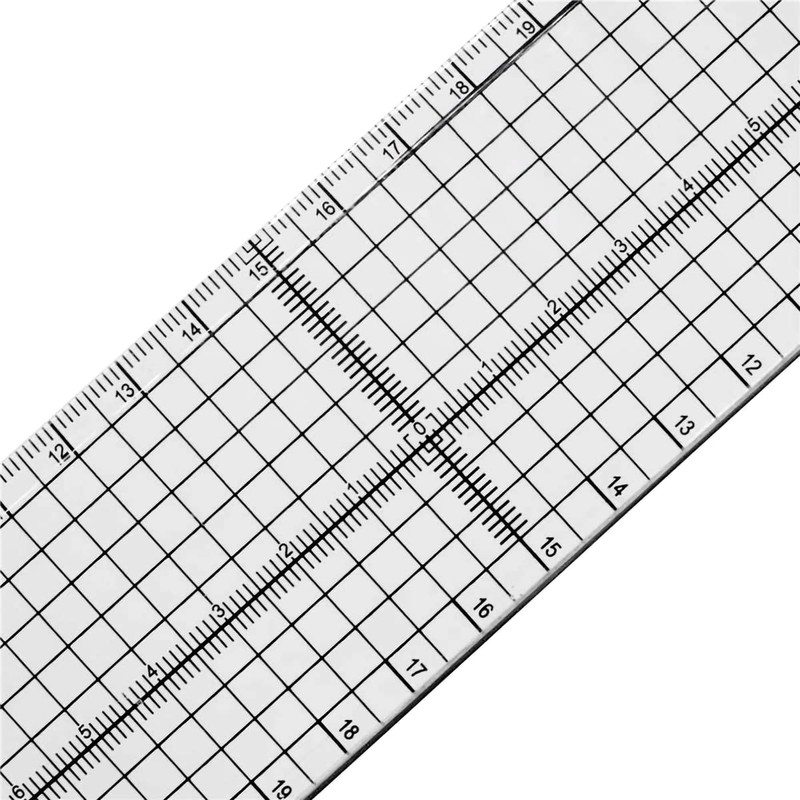 Cutting Ruler with Metal Edge 30cm Long 5cm Wide Transparent