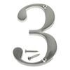 Distinctions by Hillman 843323 4-Inch Brushed Nickel Flush-Mount House Number