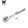 DURATECH 3/8-Inch Drive Ratchet, 90-Tooth Quick-release Ratchet Wrench, Reversible, Chrome