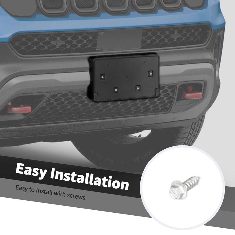 Jimen Fit for Jeep Compass 2017-2021, Front Tag Mount License