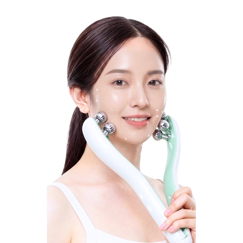 GURAN EMS 페이스롤러 디바이스 마사지기 고주파 브이라인 얼굴 마사지기 GURAN