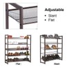 SONGMICS 5-Tier Metal Shoe Rack Adjustable to Flat or Slant
