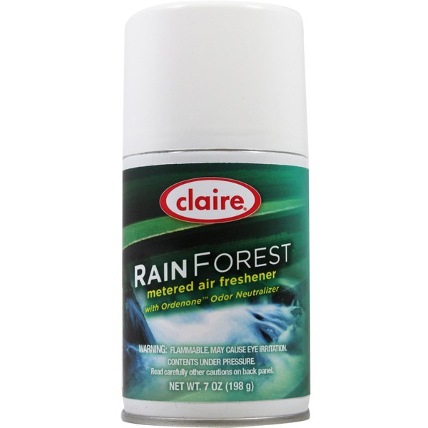 Claire C-114 7 Oz. Rain Forest Metered Air Freshener Aerosol Can (Case of 12)