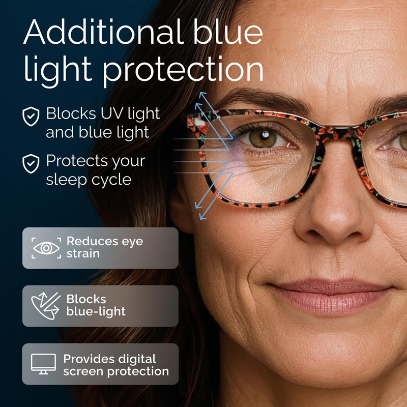 CCVOO Reading Glasses for Women/Men, Eyeglasses, Blue Light Readers for