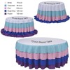 BROWARD LINENS Tablecloth Polyester Round Seamless 54 Inch Ivory