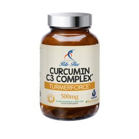 Turmerforce Curcumin C3 Complex 500mg by Rite-Flex w/BioPerine Non-GMO Gluten Free - 500mg Curcumin C3 Complex Extract - 30 Easy-to-Swallow Vegan Capsules Equivalent to 30,000mg Turmeric Powder