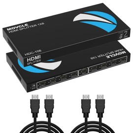 HDMI Splitter 1 in 8 Out, 8 Port Powered HDMI Splitter 1 in 2 Out/3 Out/4 Out /8 Out, 4K@30Hz 3D Multi Monitor Outputs, HDMI Hub for Multiple Monitors, HDMI Splitters for Projector, Monitor, HDTV