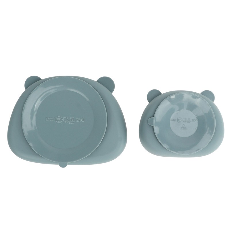 Baby Suction Plates Panda Shaped Powerful Suction Silicone Kid Suction