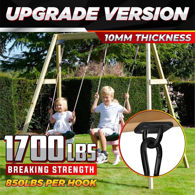 [Upgraded] 1700 lb Capacity 2PCS M10 Stainless Steel Pad Eye
