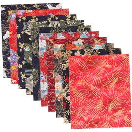 SHINEOFI 10pcs Japanese Floral Cotton Patchwork Fabric DIY Craft Material for Quilting Sewing Projects and Handmade Decorations Assorted Designs