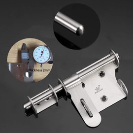 1 Piece Stainless Steel Slide Bolt Latch, Gate Latch, Sliding Bolt for Shed Doors, Gates