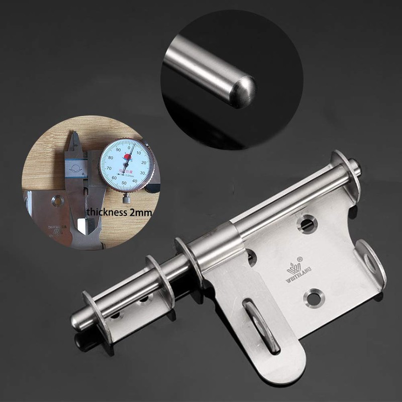 1 Piece Stainless Steel Slide Bolt Latch, Gate Latch, Sliding