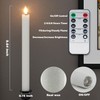 Patiphan Rechargeable Flameless Taper Candles with Charging Station, 6 Pcs