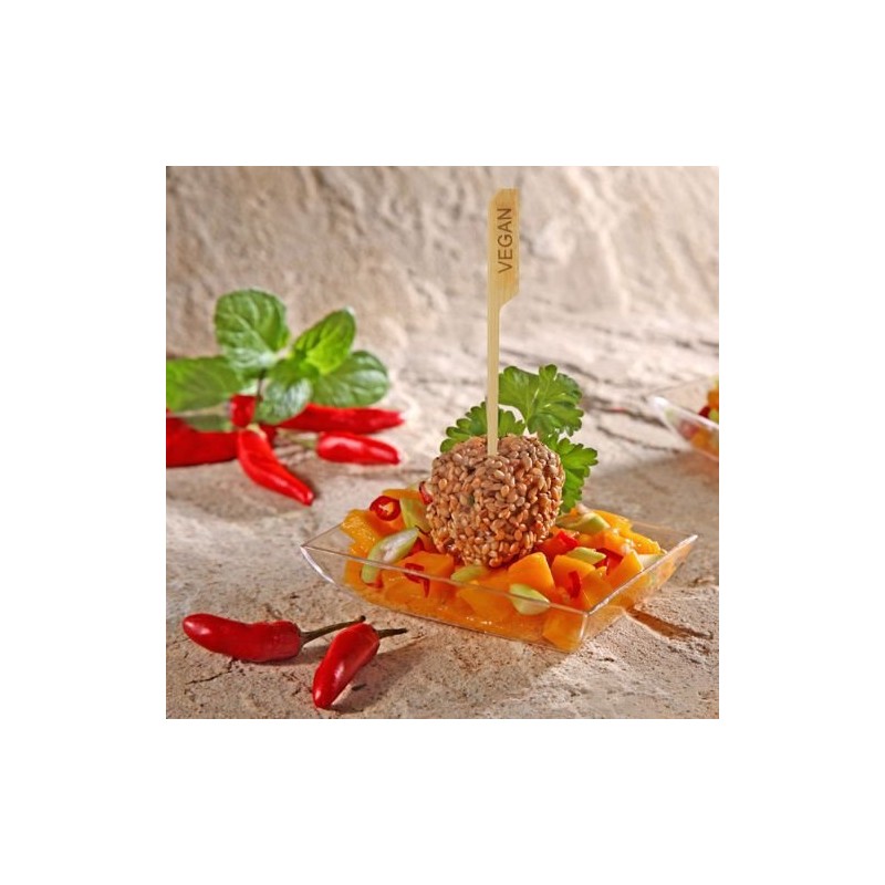 Papstar – ‘vegan’ finger food skewers 120 mm, 85928