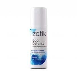 Zatik Naturals - Odor Defense Deodorant Roll On, Unscented Herbal Refresh, Cruelty free Vegan, pH Balanced, Bio-degradable FREE FROM Aluminum Parabens non Toxic, 3.0 fl oz, 90ml