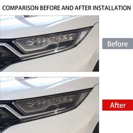 Agulier Compatible with 45% Light Smoke Headlight Vinyl Tint Film Pre-Cut Overlay Wrap Cover for Honda CRV 2017-2021,Exterior Accessories