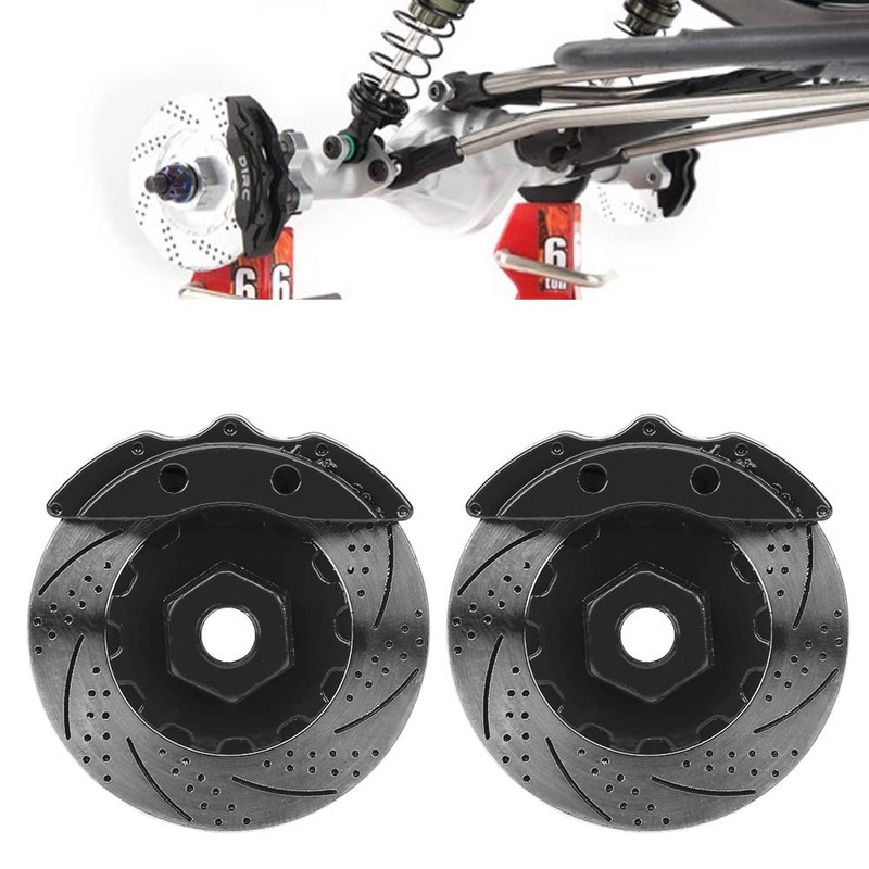 Lybunair 4pcs Metal Simulation Brake Disc Brake Calipers for 1/10
