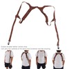 Universal Leather Camera Shoulder Strap Adjustable Belt DSLR Camera Double