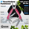 Aventuris® Pink Multi-Tool Stainless Steel with 21 Functions, Gifts for