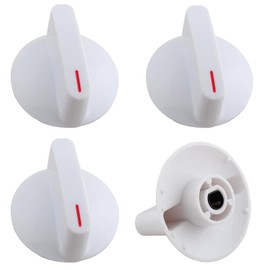 WH1X2721 Dryer Washer Timer Knob compatible with GE Hotpoint, Replaces AP2044893 123C7931 EA271094 PS271094 1-3/4 Inch Diameter, D-Shaped Shaft, 4 Pack