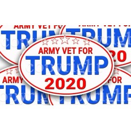 ARMY VETS for TRUMP 2020 Trump Political Bumper Stickers Decals 5" 5-pack MAGA