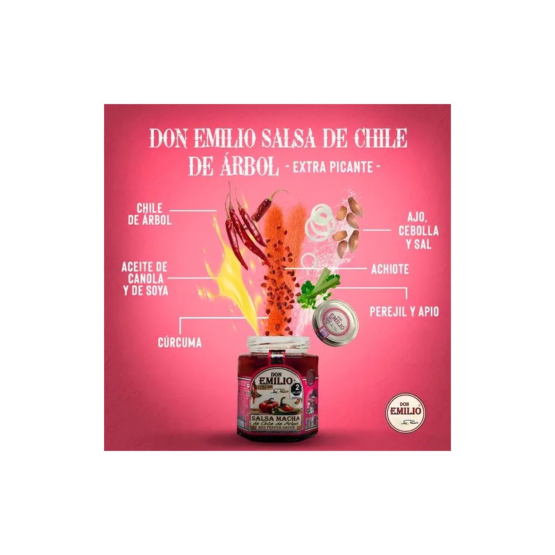 Salsa Macha De Chile De Arbol 250g. Don Emilio