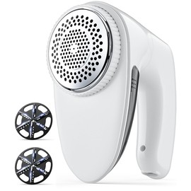 Bymore Fabric Shaver, Sweater Shaver Pill Remove Fuzz, Upgraded Efficient Lint Shaver Remover for Furniture Clothes Couch Cashmere(65mm Mesh, White)