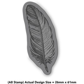 'Writing Feather' Rubber Stamp - Unmounted Design for Crafting & Scrapbooking, A8 (RS00056396)