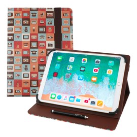 Emartbuy Universal 9.1 Inch - 10.5 Inch Gadgets Multi Angle Folio Wallet Case Cover With Card Slots and Stylus Pen Compatible With Selected Devices Listed Below