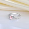 YL 925 Sterling Silver Engagement Ring Heart Cut 5MM Created