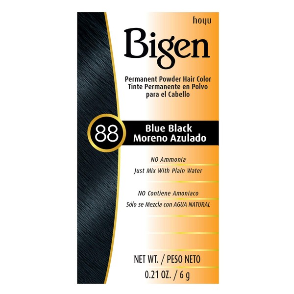 #88 Blue Black Bigen Permanent Powder - 6 Pack