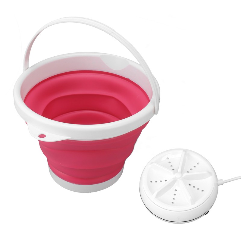 5L Folding Washing Machine Ultrasonic Vibration Forward Reverse USB Foldable