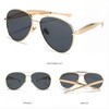 LASPOR Trendy Oversized Aviator Sunglasses for Women Men Metal Shades