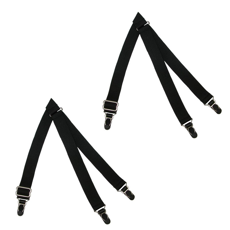 CTM Men's Elastic 1 Inch Casual Y Split Sock Garter