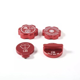 cartiangous Red Aluminum Engine Bay Oil Trim Cap Fits For Corvette C7 2014-2017