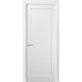 SARTODOORS Pantry Kitchen Door with Hardware | Quadro 4115 White Silk | Sample of Color
