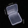 5Pcs Transparent Square Storage Organizer Box, Clear Plastic Mini Container