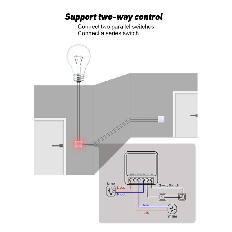 WiFi Switch Portable 16A Smart Power Switch APP Voice Control