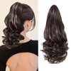 Wirctp Ponytail Extension,16" Claw Clip in Ponytail Extensions Long Curly