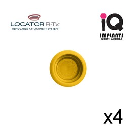 Zest Locator R-Tx® Limited Range Retention Insert Cap, High Retention, Gold (4 Pack)
