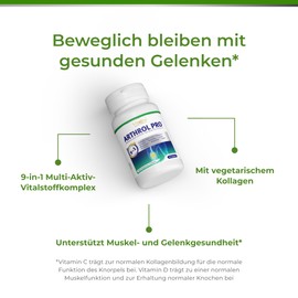 ARTHROL PRO Joint Capsules High Dose I 9-in-1 Multi-Active Complex without Additives Osteoarthritis, 60 Capsules, Joint Pain, Cartilage Building, Collagen, Turmeric I Vitality Nutritionals by VitaminExpress