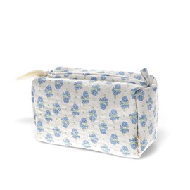 Quilted Makeup Bag - Cornflower