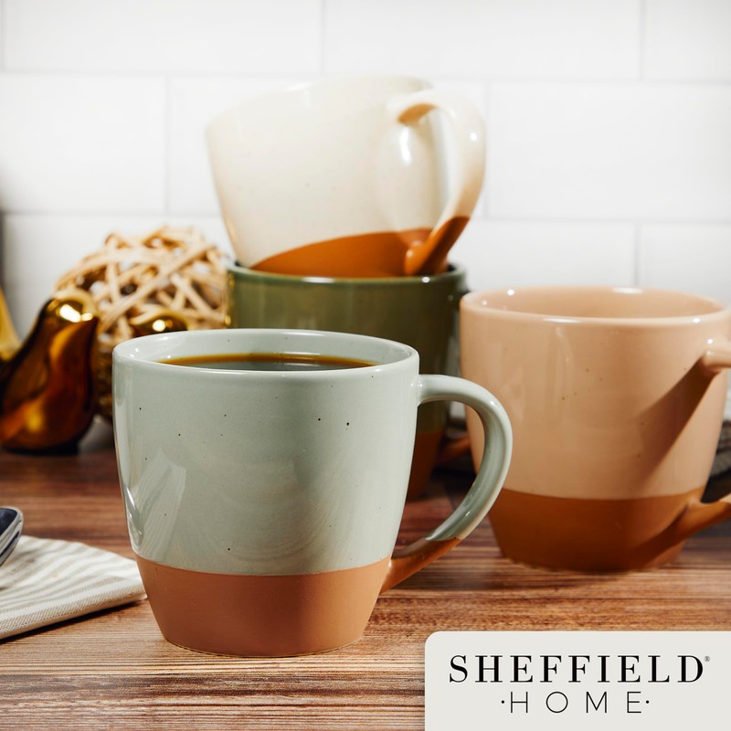 Sheffield Home - Set of 4, Large Stoneware 16oz Coffee