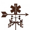 EZ Vane EMS Weathervane — Post Mount, Wind Cups, Antique