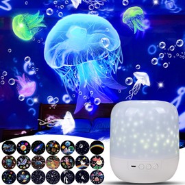 21 Sets of Films, Night Light Projector for Kids, Baby Night Light Projector for Bedroom, Ceiling, Star Galaxy Projector for Baby Kids Girl with 360° Rotating, Birthday, Christmas, Nursery, Room Decor