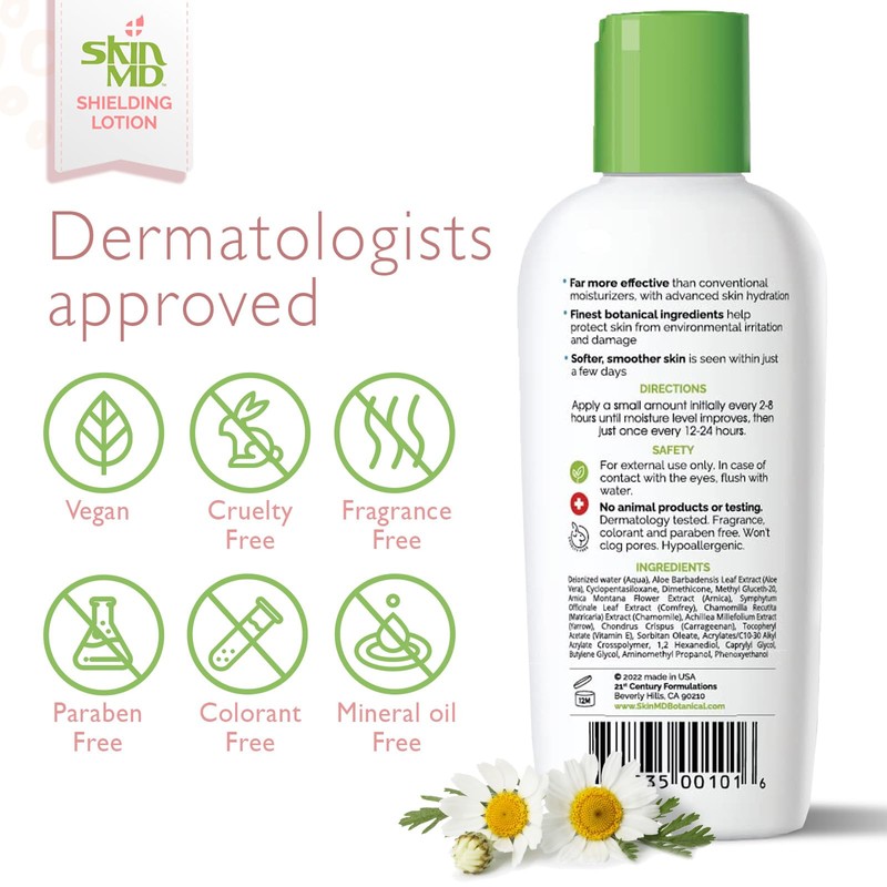 Skin MD Shielding Lotion - 4oz Hydrating Body Lotion for