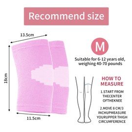 2 Pairs Pink Kids Knee Brace Sleeve Girls Knee Pads for Kids Youth Knee Compression Sleeve Children Knee Support Boys & Girls Kids Knee Pads for Basketball Volleyball Football Gymnastics Sport
