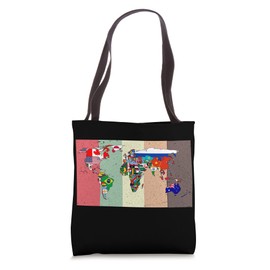 International World Map Flags Of The World Multicultural Tote Bag