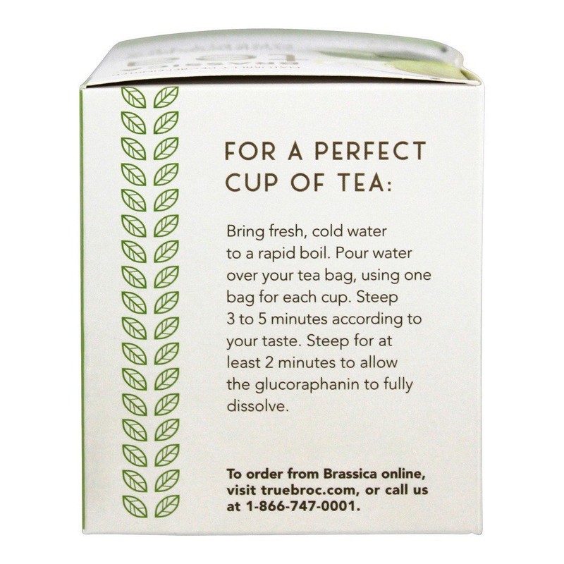 Brassica Tea Sencha Green Tea with truebroc, 16 Tea Bags