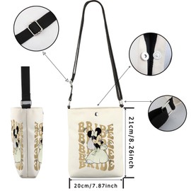 WCGXKO Cartoon Movie Inspired Crossbody Bag Bride to Be Gift Honeymoon Wedding Gift for Cartoon Movie Fans (Bride Cro CA)